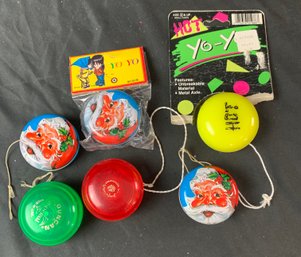 6 Vintage Yo- Yos