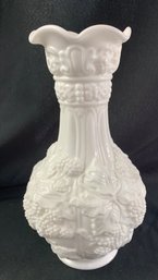 Imperial Loganberry Milk Glass 10' Vase.