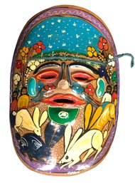 Painted Ceramic Mask- Probably Mexican