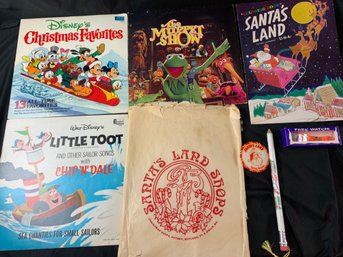 Two Disney Records, Muppet Show Record, Santas Land Items, Muppets Watch