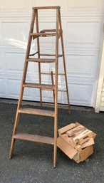Step Ladder And Wood Blocks