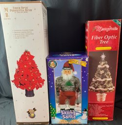 3 Large Christmas Decorations In Boxes.