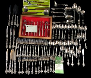 Oneida Michelangelo  Stainless Flatware, 69 Pieces, Seafood Set Italy, Salad Server