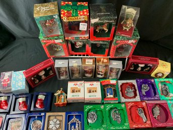 Large Assortment Of Over 30 Ornaments Most In Boxes