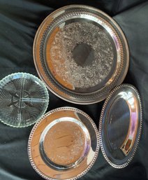 Lot Of  Silver Plated Trays