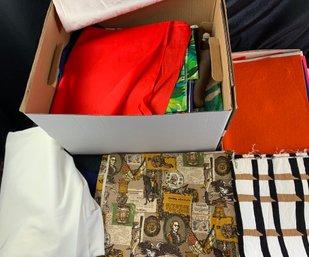 Box Of Fabrics And Felt