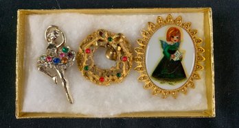 3 Vintage Pins/ Brooches