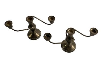 Duchin Creation Weighted Sterling Vintage Candle Holders