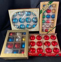 Five Boxes Of Vintage Glass, Christmas Ornaments