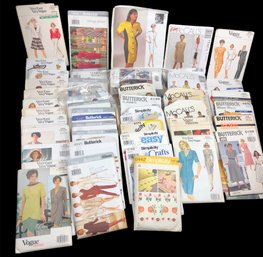 Large Assortment Of Over 40 Sewing Patterns