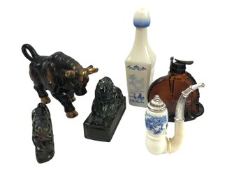 Ceramic Animals And Avon Bottles Etc