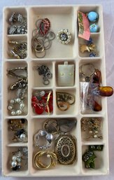 Tray Of Costume & Sterling Jewelry