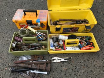 Lot Of Miscellaneous Tools With Toolboxes See Pics