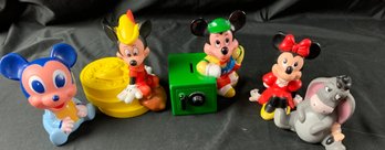 Vintage Disney Banks And Squeeze Toys