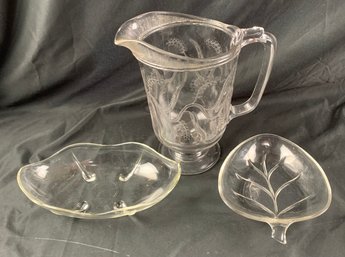 EAPG  Capitola Pitcher & Vintage Glass