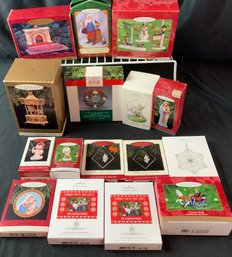 16 Assorted Hallmark Keepsake Ornaments In Original Boxes
