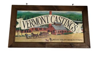 Framed Vermont Castings Sign