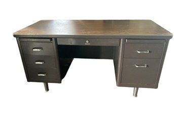Metal Office Desk With Wood Top