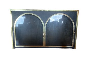 Double Rounded Door Fireplace Screen