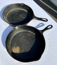 2 Cast Iron Pans