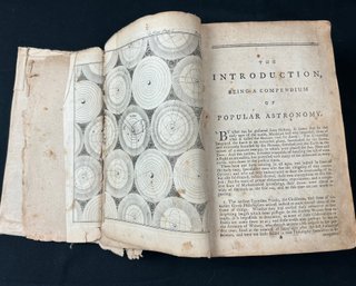 Rare 18th Century ASTRONOMY & Geography Book AS IS