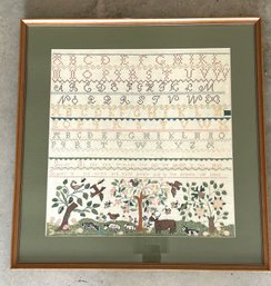 Framed Modern Needlepoint Sampler