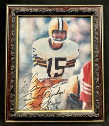 Bart Starr  Signed Inscribed Photo/sterling Sharpe Card/Packers Clock