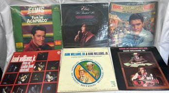 Vintage Albums Elvis/ Hank Williams Jr