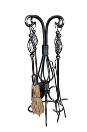 Fireplace Toolset With Whisked Accents
