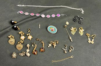 Jewelry Lot Including Gold Filled Stick Pin