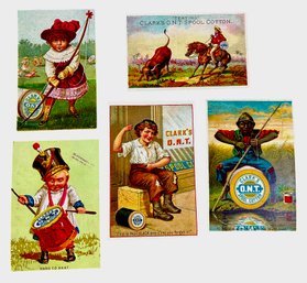 Clarks ONT Thread Victorian Advertising Cards