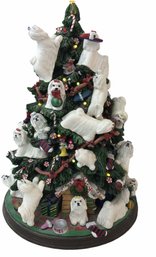 Danbury Mint Maltese Dog Lighted Christmas Tree.