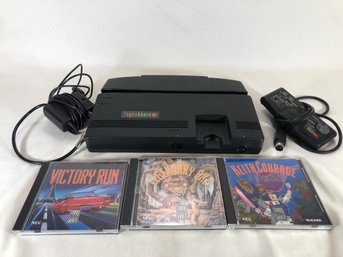 TurboGrafx 16 Game Console With Three Games, Untested