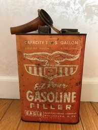 1 Gallon Vintage Gasoline Filler Can With Easy Pour,  No. 1001, Eagle Manufacturing Company