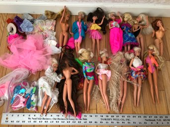 Lot Of Barbie Dolls And Accessories