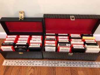 Two Cases Of Eight Track Tapes