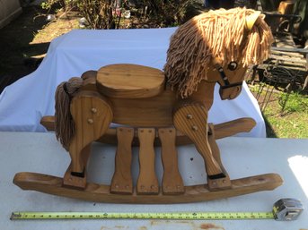 Wooden Pony Rocker Approximately 34 Inches Long By 24 Inches High 12 Inches Wide