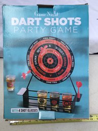 Game Night Dart Shots Party Game With Four Shot Glasses In Box