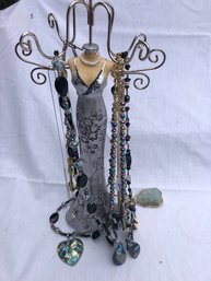 Variety Of Nice Costume Jewelry With Holder
