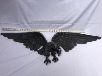 Large Metal Eagle Wall Plaque, Over 3.5 Feet Long