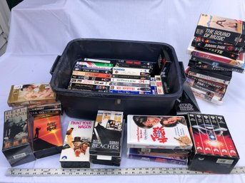 Tote Filled With VHS Movie Tapes. See Pics, Untested, Some Still New.