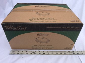 The Pampered Chef Deep Covered Baker, Still Sealed In Box