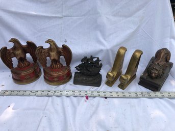 3 Pair Various Bookends, Eagle Ship