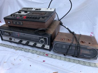 Realistic Stereo, Tape, Deck, Panasonic Clock, Untested