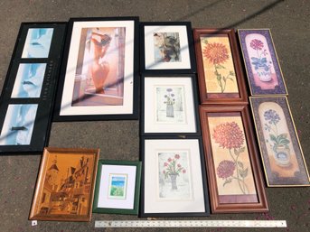 11 Various Framed Prints, See Pics.