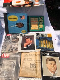 Various Old Life, Magazines, Hartford Current Reprint, Old Records
