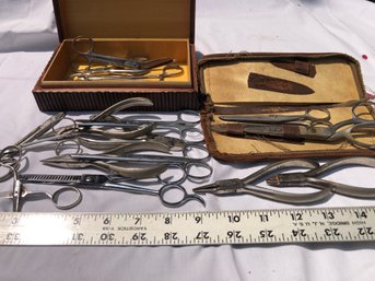 Various Lot Of Scissors And Clippers