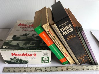 Lot Of Vintage Books And War Game