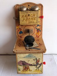 Vintage Ranch Phone, 39R2 Toy Phone, Dirty