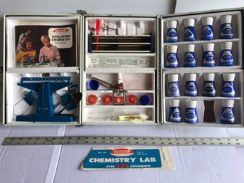 Skill Craft Chemistry Lab With Most Pieces And Case, Dirty Needs Cleaning
